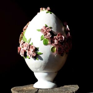 Ceramiczne Jajo Storczyki