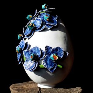 Ceramiczne Jajo Storczyki