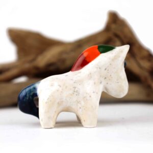 Ceramiczny konik - Tęczowy Koń